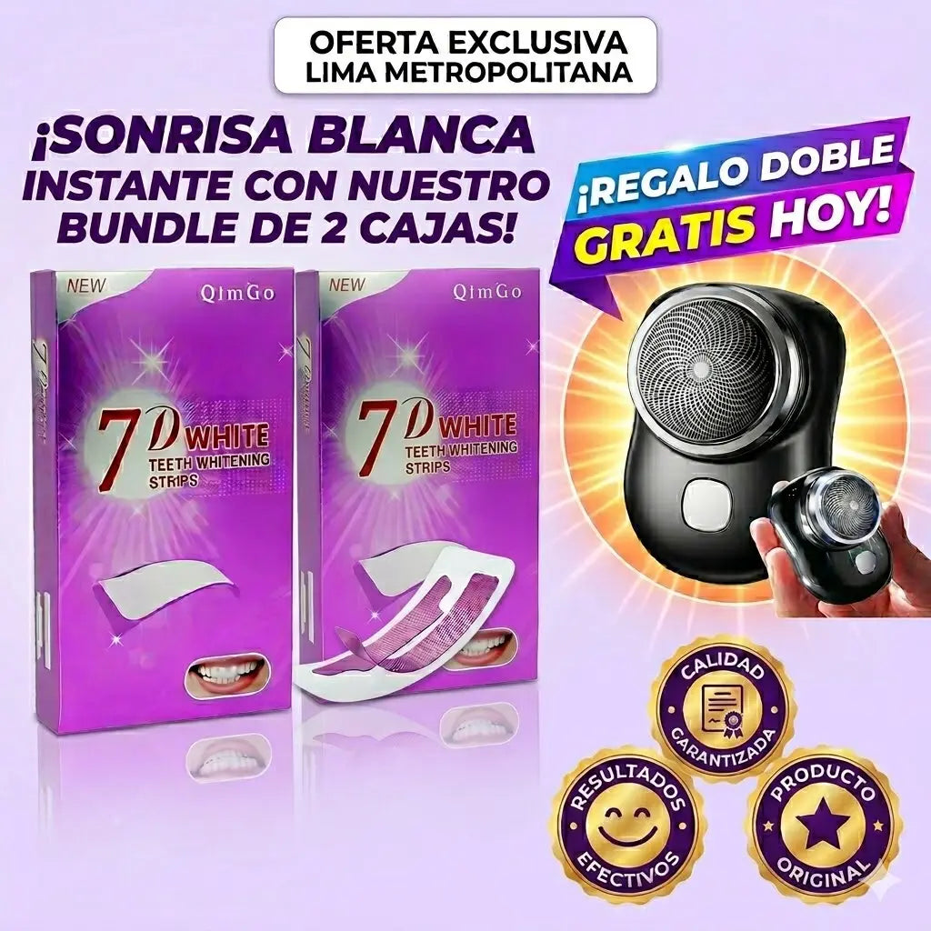 Tiras Blanqueadoras Moradas Dentales