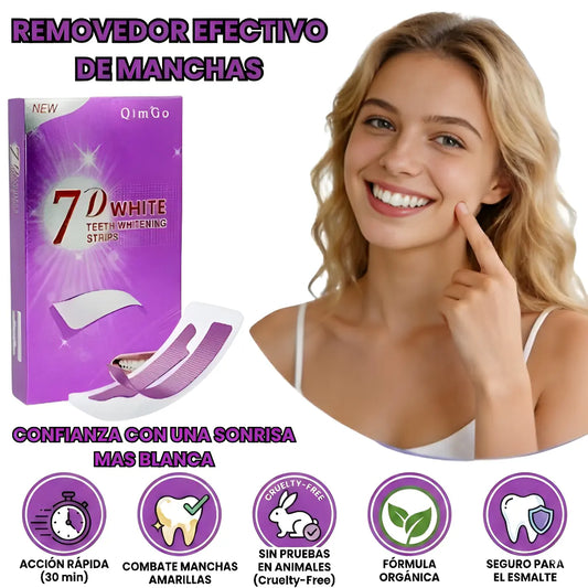 Tiras Blanqueadoras Moradas Dentales
