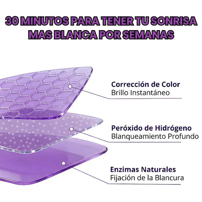 Tiras Blanqueadoras Moradas Dentales