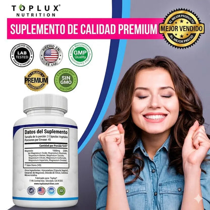 Toplux Magnesium Complex 8 Essential Magnesium Supplement 1000mg