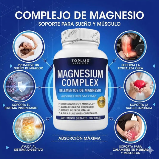 Toplux Magnesium Complex 8 Essential Magnesium Supplement 1000mg