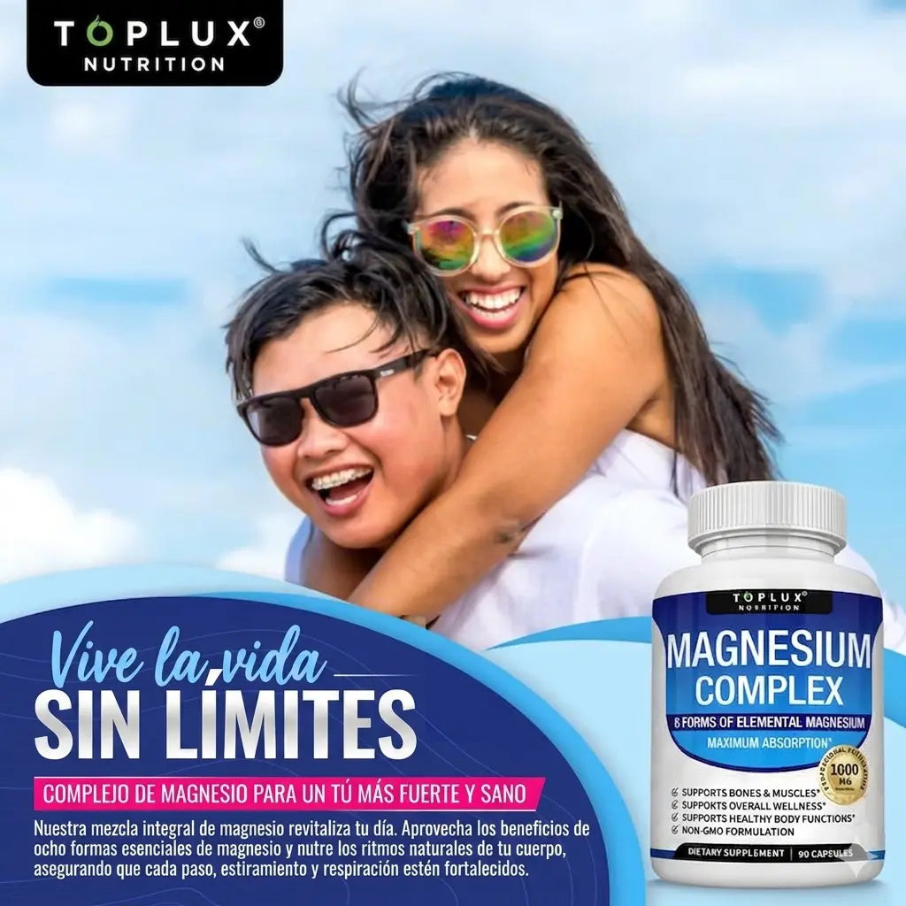 Toplux Magnesium Complex 8 Essential Magnesium Supplement 1000mg