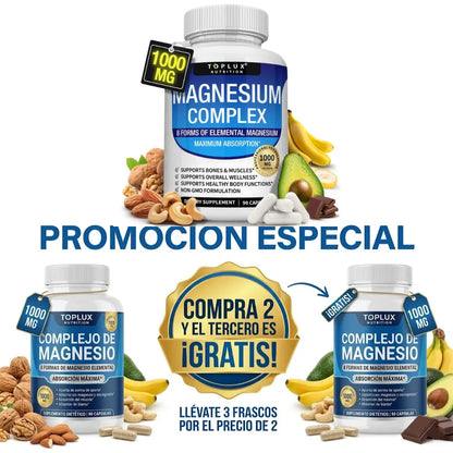 Toplux Magnesium Complex 8 Essential Magnesium Supplement 1000mg